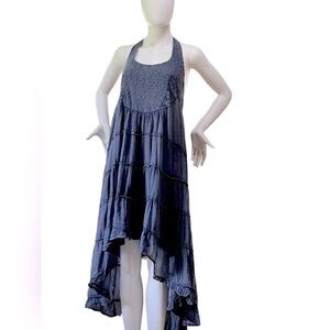 Solitaire blue  denim boho dress.